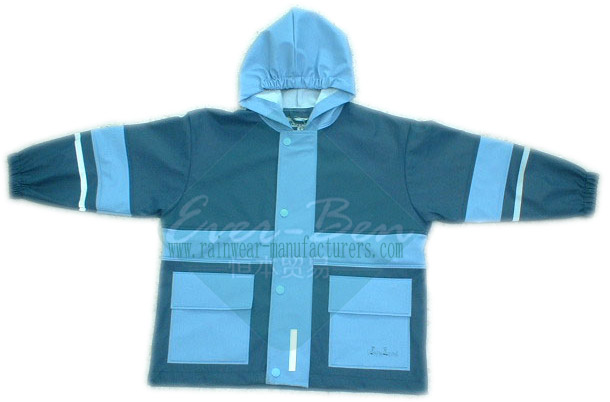 PU kids raincoats for boys